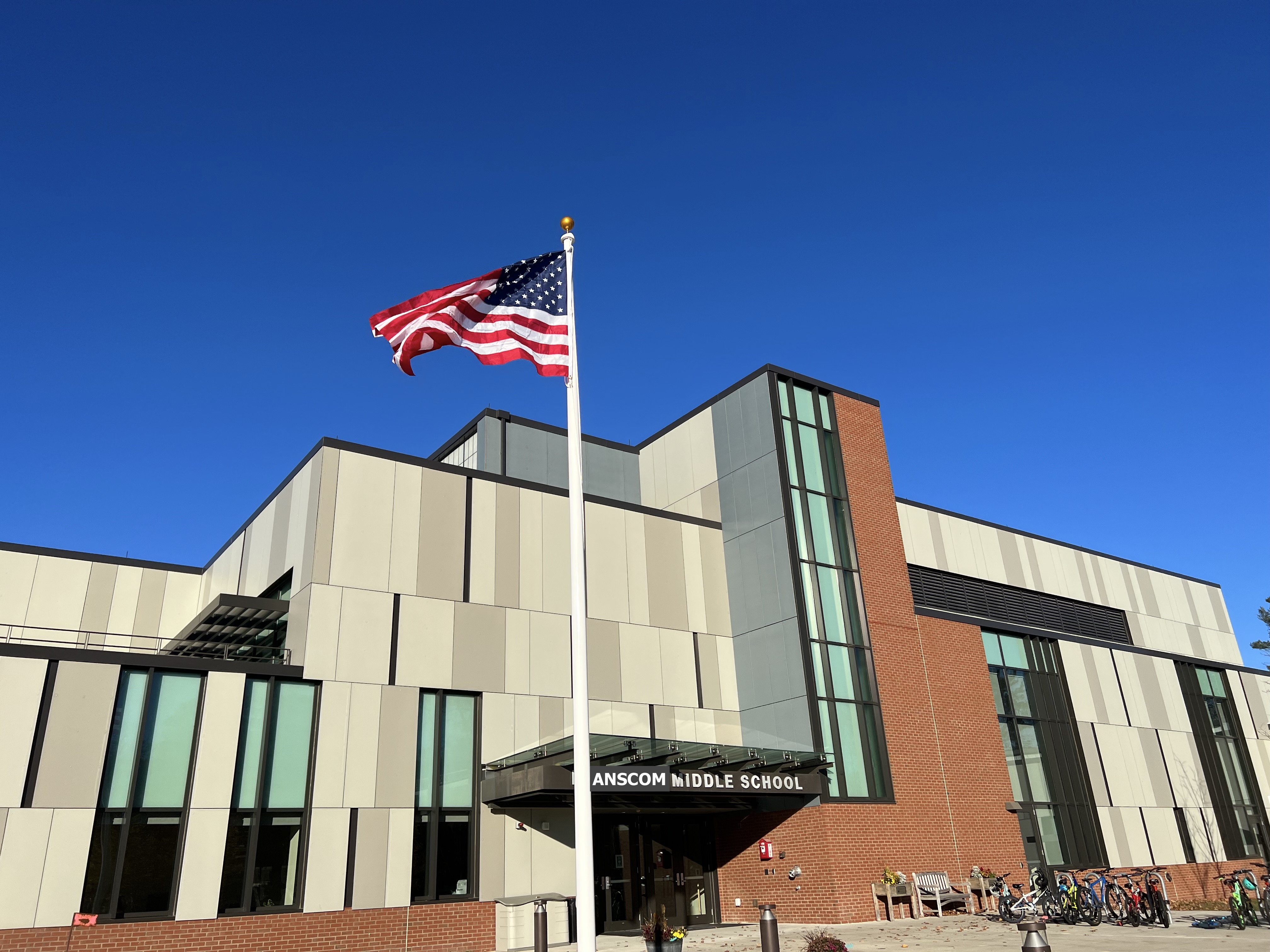 Fascade of Hanscom Middle School